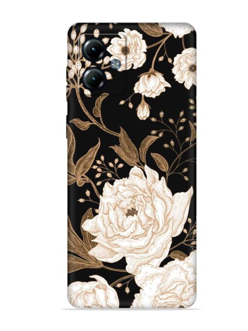 Peonies Roses Floral Embossed Soft Silicone Case for Motorola Moto G14 Zapvi