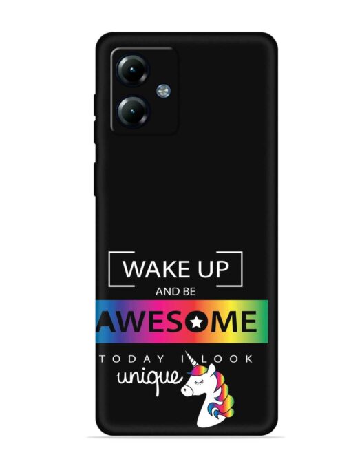 Inspirational Quote Unicorn Embossed Soft Silicone Case for Motorola Moto G14 Zapvi