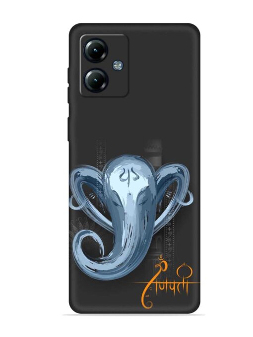 Illustration Lord Ganpati Embossed Soft Silicone Case for Motorola Moto G14 Zapvi