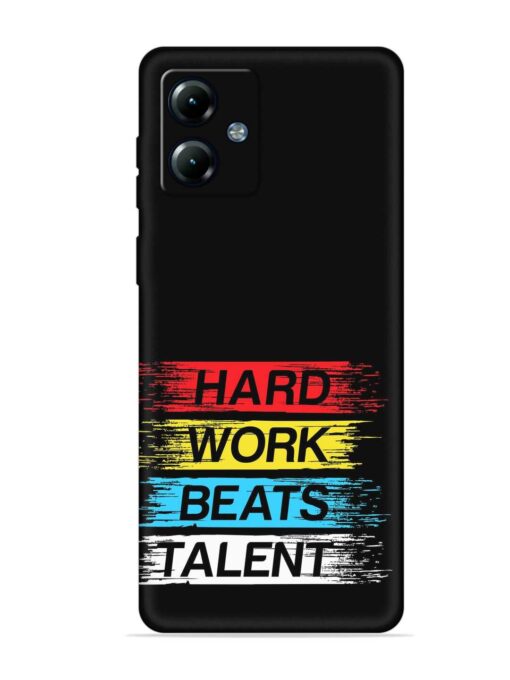 Hard Work Beats Embossed Soft Silicone Case for Motorola Moto G14 Zapvi