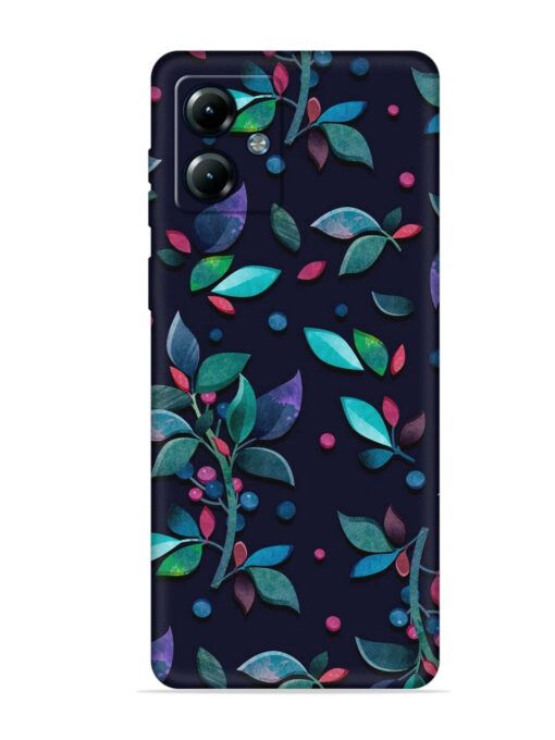 Decorative Watercolor Flower Embossed Soft Silicone Case for Motorola Moto G14 Zapvi