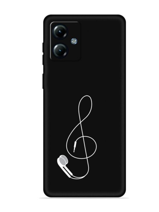 Music Earphone Vector Embossed Soft Silicone Case for Motorola Moto G14 Zapvi