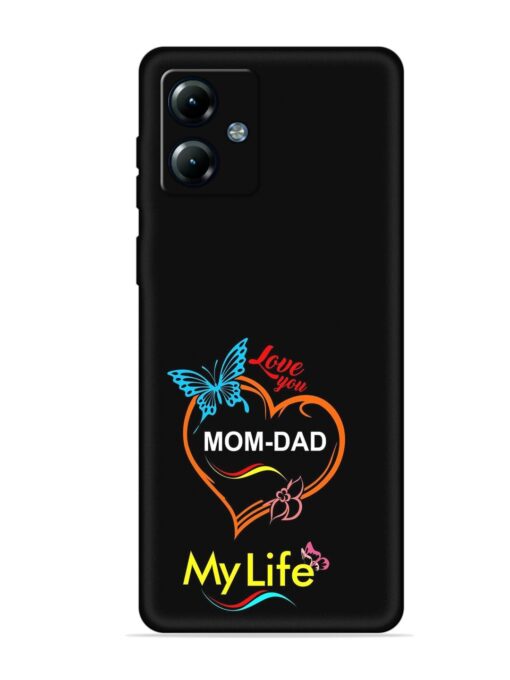 Love You Mom Dad Embossed Soft Silicone Case for Motorola Moto G14 Zapvi