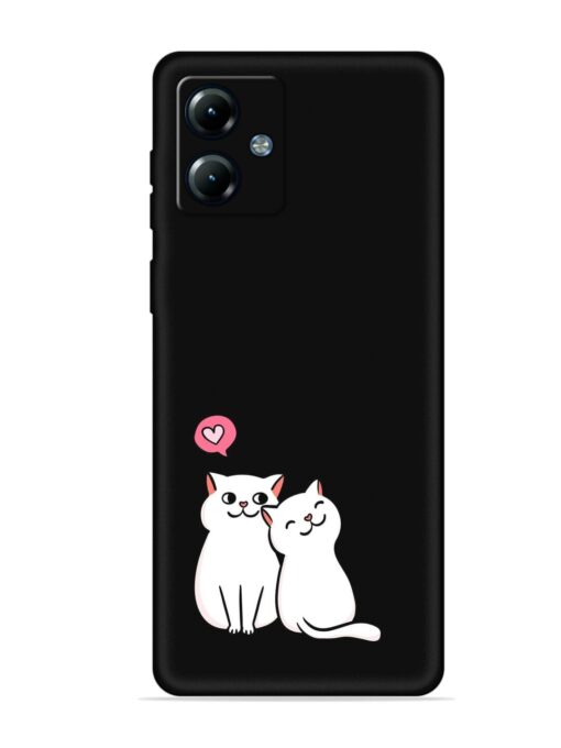 Cute Loving Cats Embossed Soft Silicone Case for Motorola Moto G14 Zapvi