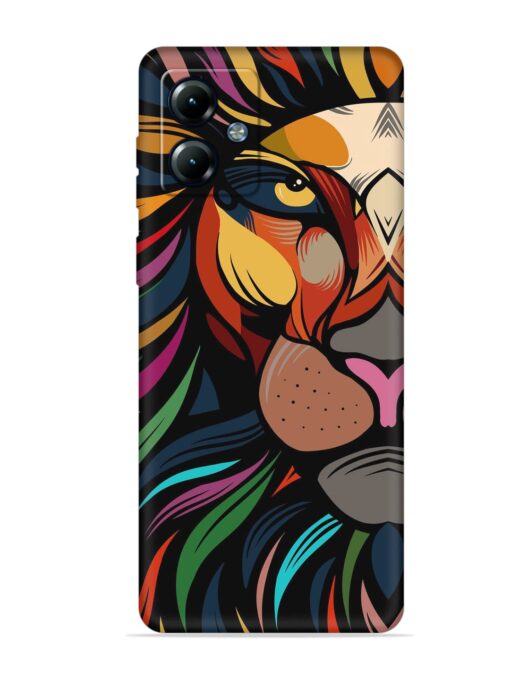 Trippy Lion Art Embossed Soft Silicone Case for Motorola Moto G14 Zapvi