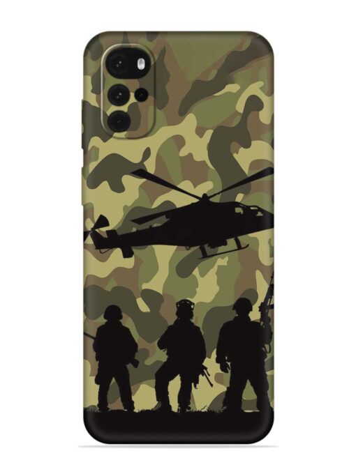 Army Heros Embossed Soft Silicone Case for Motorola Moto G22 Zapvi