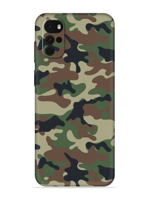 Army Military Camouflage Dark Green Embossed Soft Silicone Case for Motorola Moto G22 Zapvi