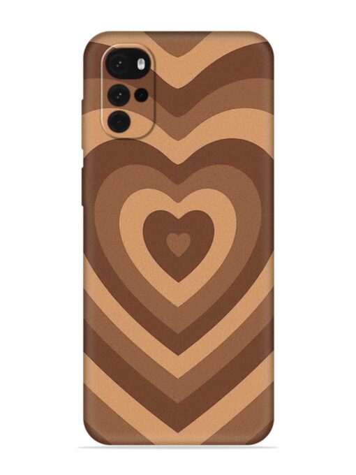 Brown Heart Embossed Soft Silicone Case for Motorola Moto G22