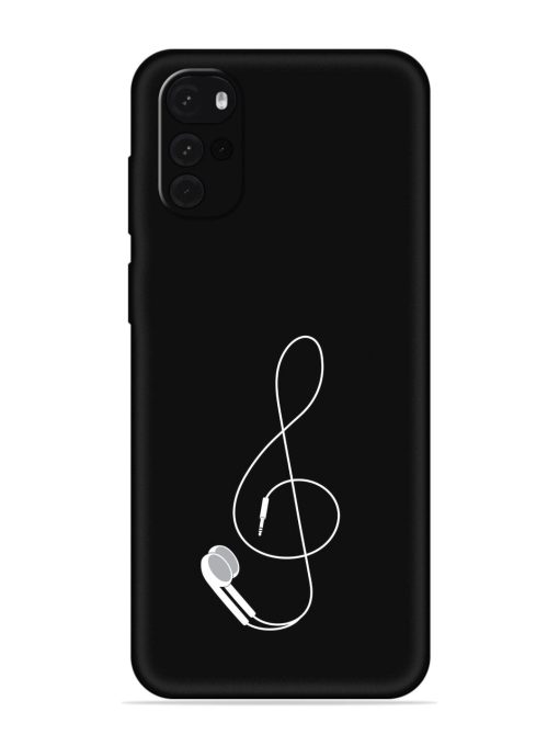 Music Earphone Vector Embossed Soft Silicone Case for Motorola Moto G22