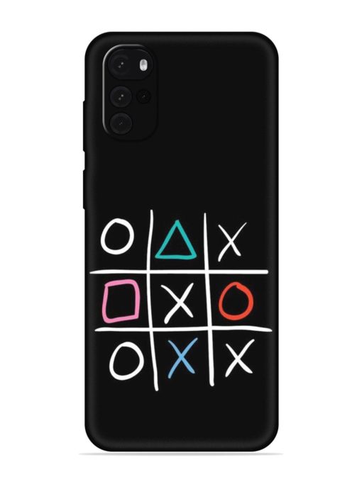 Super Neon Tic-Tac-Toe Embossed Soft Silicone Case for Motorola Moto G22