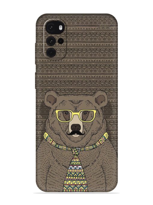 Grizzly Bear Embossed Soft Silicone Case for Motorola Moto G22