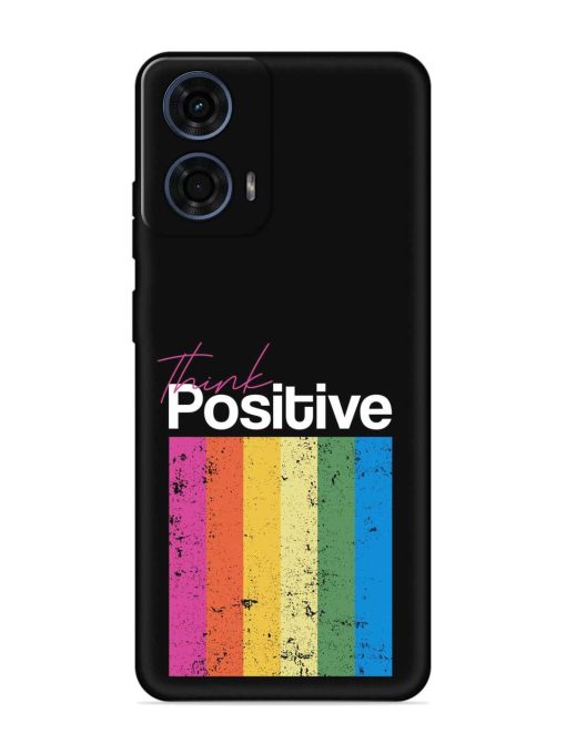 Think Positive Typography Embossed Soft Silicone Case for Motorola Moto G24 Power