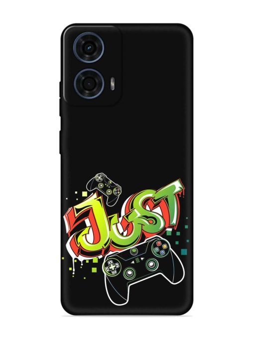 Graffiti Gamepad Illustration Embossed Soft Silicone Case for Motorola Moto G24 Power