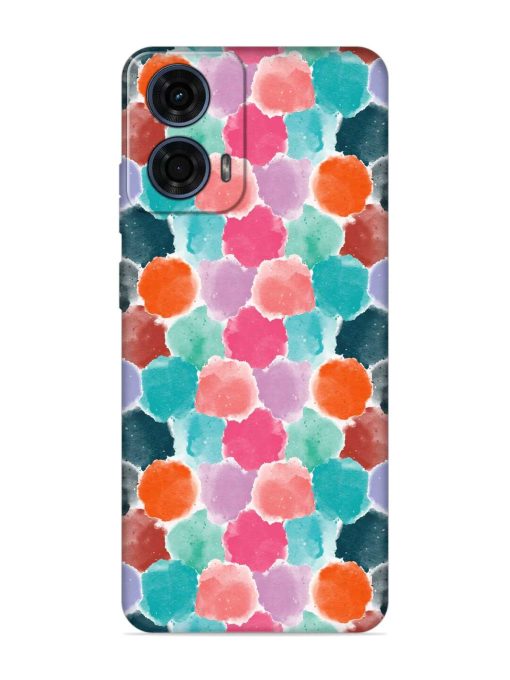 Colorful Seamless Pattern Embossed Soft Silicone Case for Motorola Moto G24 Power