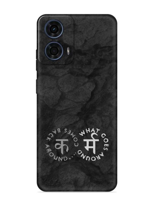 Karma Hindi Word Embossed Soft Silicone Case for Motorola Moto G24 Power