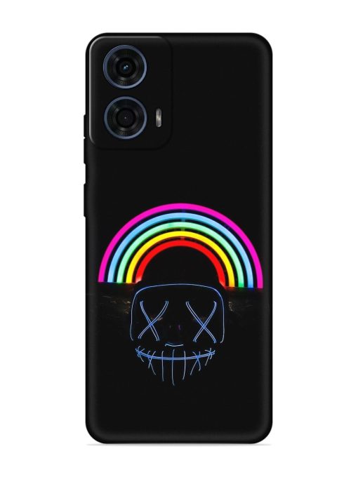 Mask Rainbow Embossed Soft Silicone Case for Motorola Moto G24 Power