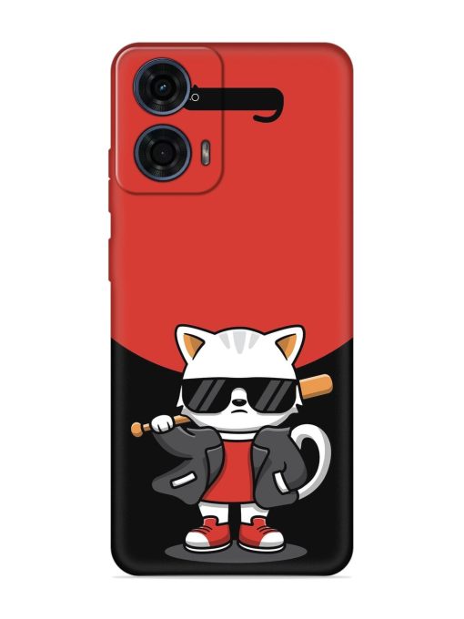 Cool Little Bear Cartoon Embossed Soft Silicone Case for Motorola Moto G24 Power