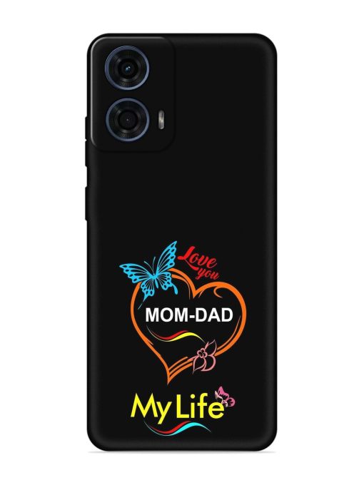 Love You Mom Dad Embossed Soft Silicone Case for Motorola Moto G24 Power