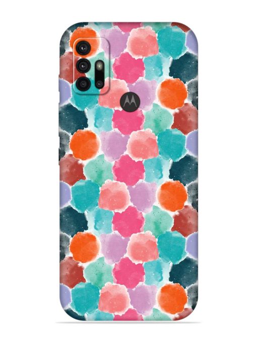 Colorful Seamless Pattern Embossed Soft Silicone Case for Motorola Moto G30 Zapvi