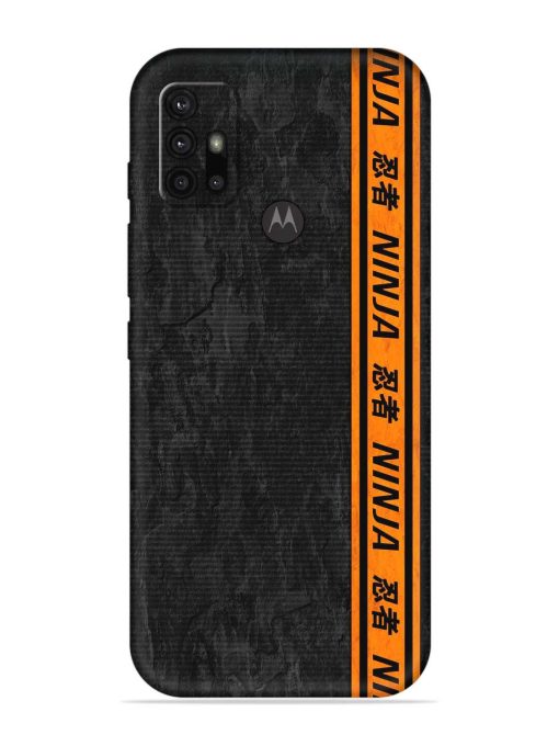 Ninja Srtips Embossed Soft Silicone Case for Motorola Moto G30 Zapvi