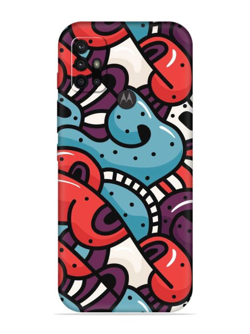 Seamless Backdrop Colorful Embossed Soft Silicone Case for Motorola Moto G30