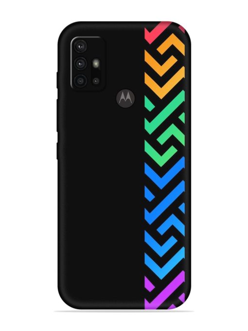 Colorshape Stripes Embossed Soft Silicone Case for Motorola Moto G30 Zapvi