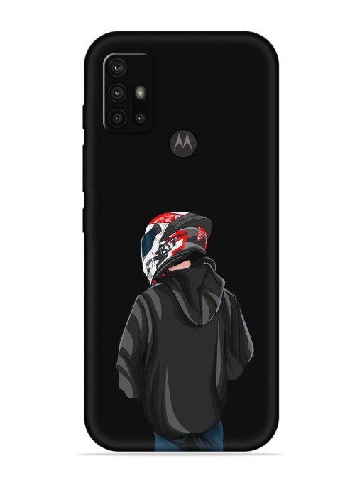 Motorcycle Rider Embossed Soft Silicone Case for Motorola Moto G30 Zapvi