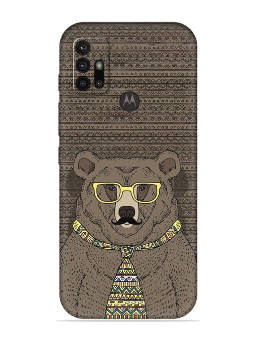 Grizzly Bear Embossed Soft Silicone Case for Motorola Moto G30 Zapvi