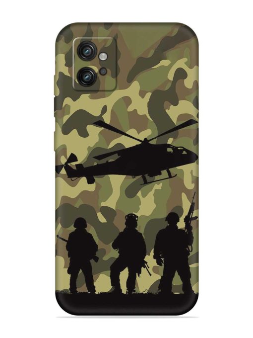 Army Heros Embossed Soft Silicone Case for Motorola Moto G32 Zapvi