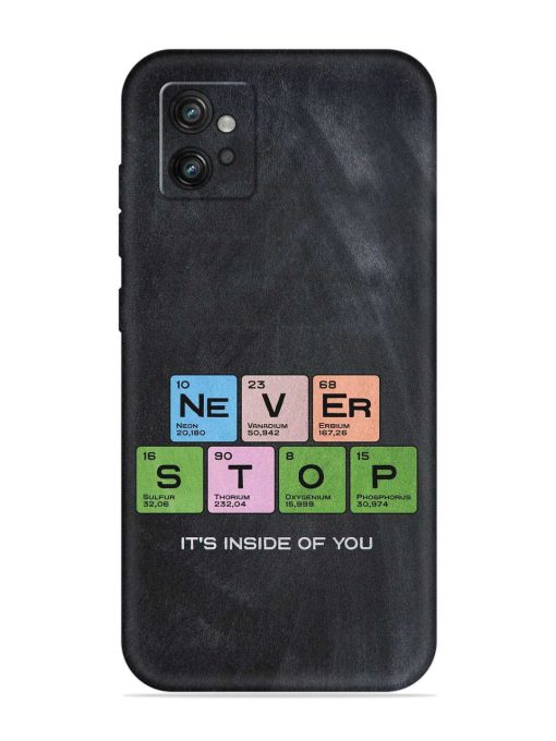 Never Stop It'S Inside Of You Embossed Soft Silicone Case for Motorola Moto G32