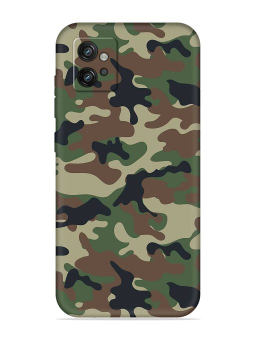 Army Military Camouflage Dark Green Embossed Soft Silicone Case for Motorola Moto G32 Zapvi