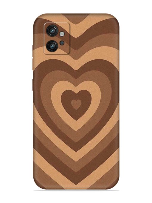 Brown Heart Embossed Soft Silicone Case for Motorola Moto G32 Zapvi