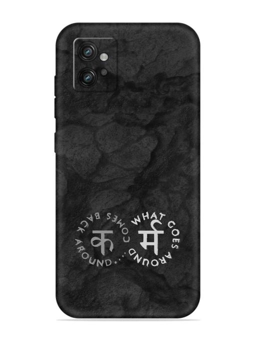 Karma Hindi Word Embossed Soft Silicone Case for Motorola Moto G32 Zapvi