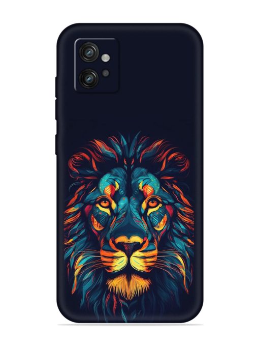 Colorful Lion Embossed Soft Silicone Case for Motorola Moto G32 Zapvi