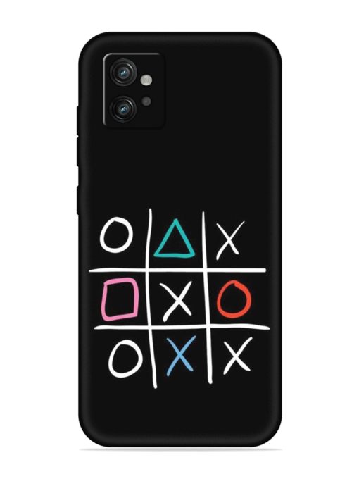 Super Neon Tic-Tac-Toe Embossed Soft Silicone Case for Motorola Moto G32