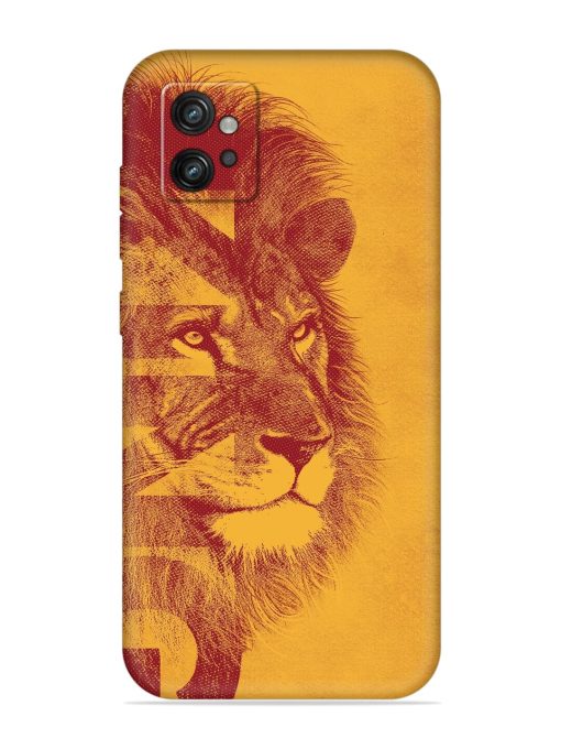 Gold Lion Crown Art Embossed Soft Silicone Case for Motorola Moto G32 Zapvi