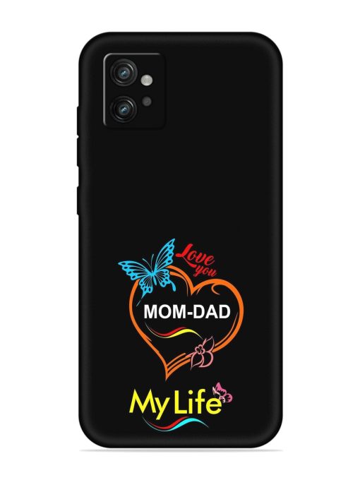 Love You Mom Dad Embossed Soft Silicone Case for Motorola Moto G32