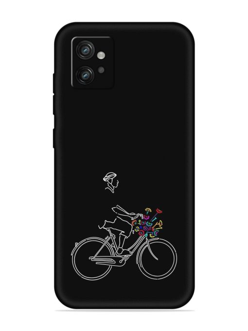 Minimalist Cycle Art Embossed Soft Silicone Case for Motorola Moto G32 Zapvi