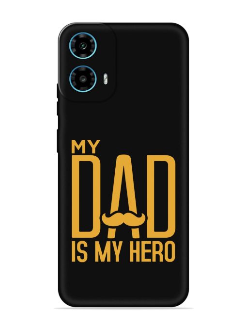 My Dad Is My Hero Embossed Soft Silicone Case for Motorola Moto G34 (5G)