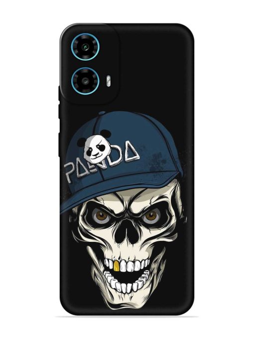 Panda Skull Embossed Soft Silicone Case for Motorola Moto G34 (5G)