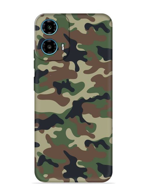 Army Military Camouflage Dark Green Embossed Soft Silicone Case for Motorola Moto G34 (5G)