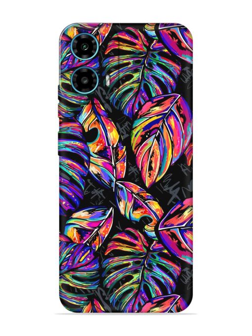 Tropical Seamless Vector Embossed Soft Silicone Case for Motorola Moto G34 (5G)