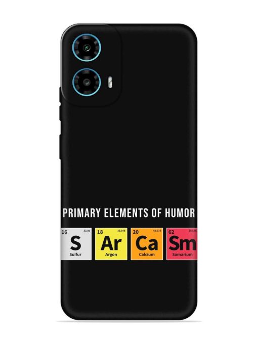 Primary Elements Humor Embossed Soft Silicone Case for Motorola Moto G34 (5G)