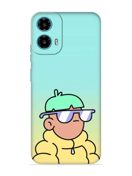 Doodles Cool Character Embossed Soft Silicone Case for Motorola Moto G34 (5G)