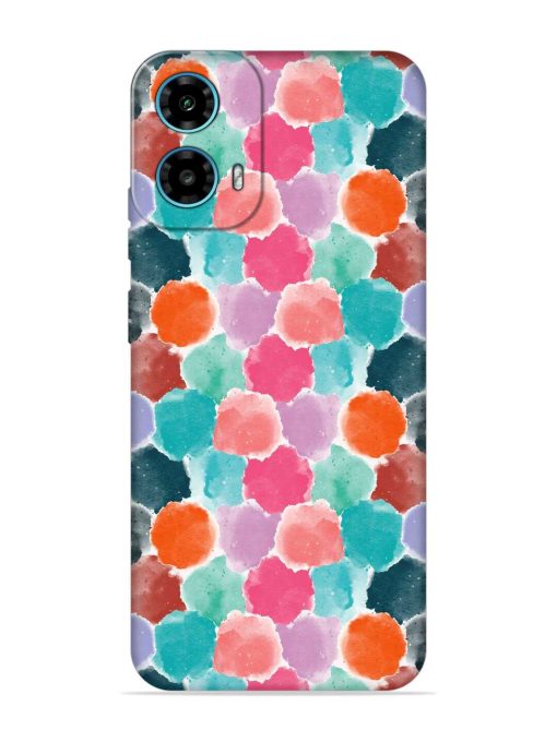 Colorful Seamless Pattern Embossed Soft Silicone Case for Motorola Moto G34 (5G)