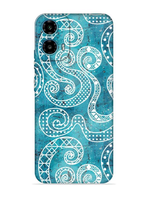 Vintage Curved Seamless Embossed Soft Silicone Case for Motorola Moto G34 (5G)