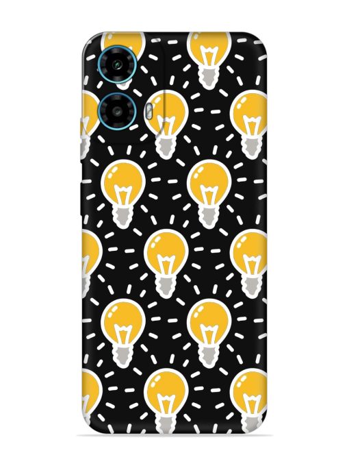 Light Bulb Seamless Embossed Soft Silicone Case for Motorola Moto G34 (5G)