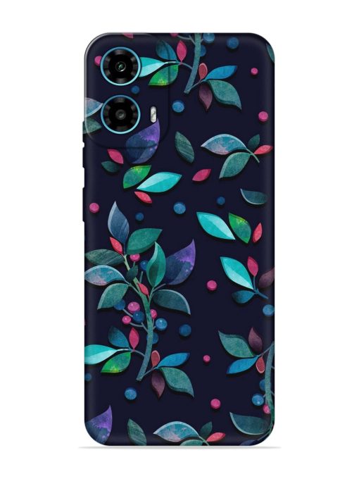 Decorative Watercolor Flower Embossed Soft Silicone Case for Motorola Moto G34 (5G)