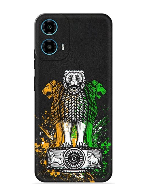 Pillars Of Ashoka Embossed Soft Silicone Case for Motorola Moto G34 (5G)