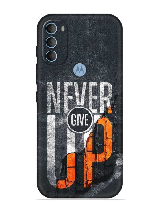 Never Give Up Embossed Soft Silicone Case for Motorola Moto G40 Fusion Zapvi